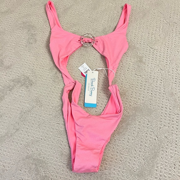 Beach Bunny Swimwear Kendall glitter monokini size S NWT - Picture 16 of 16